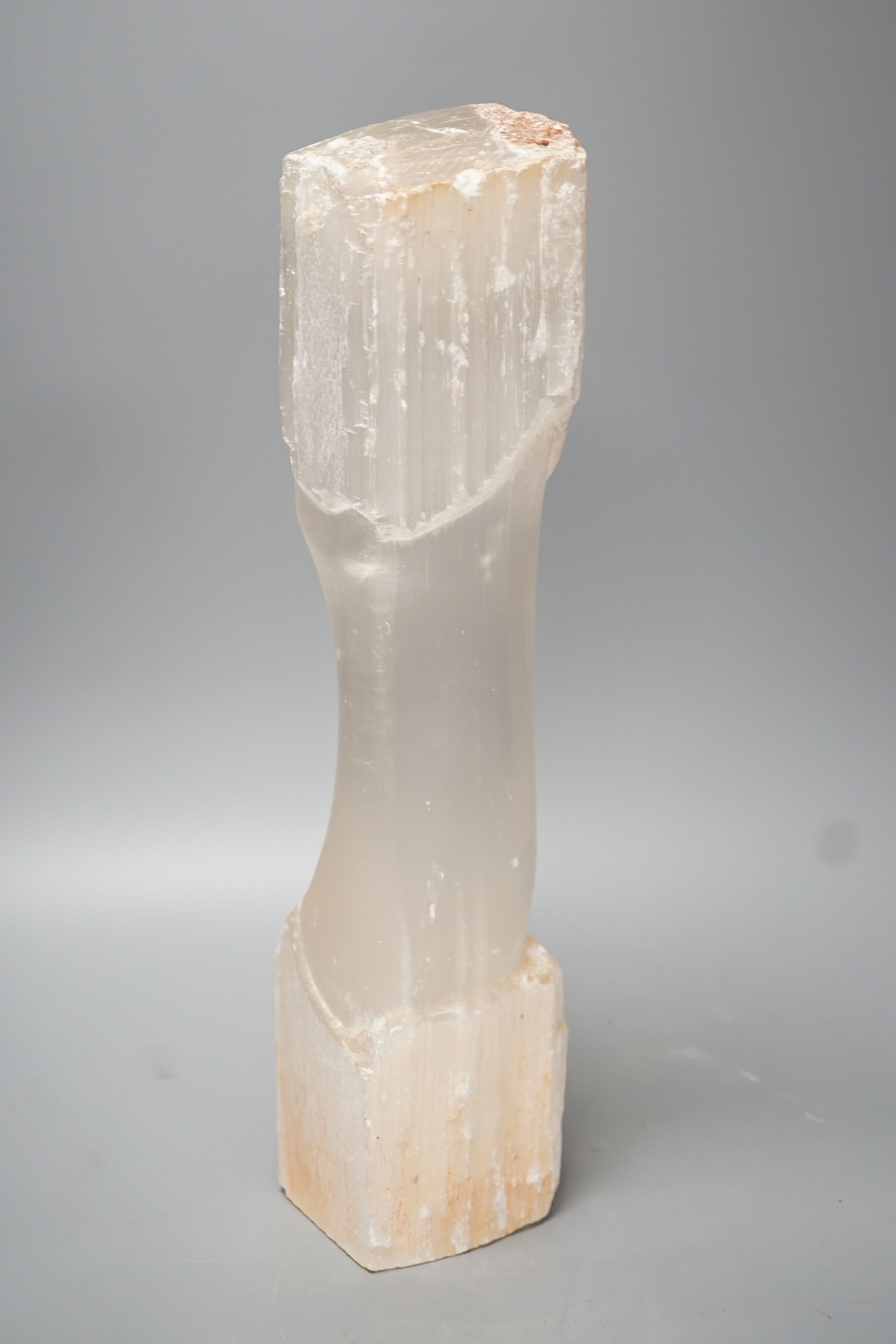 A carved mineral ornament - 33cm long